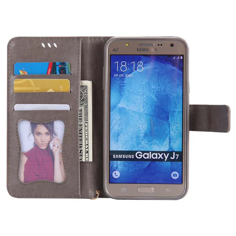 Nephy роскошный кожаный Световой Полный чехол для телефона для Samsung Galaxy J3 J5 J7 J1 премьер-профессионал крышка чехол для корпуса Корпус