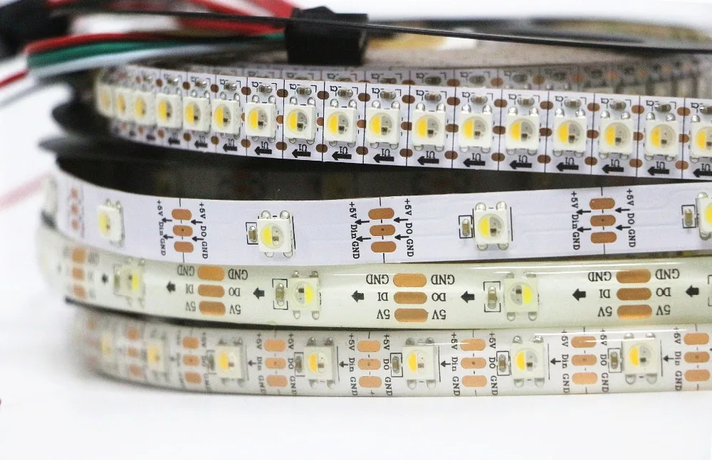 DC5V SK6812 1 м/2 м/3 м/4 м/5 м 30/60/144 пикселей/светодиодов/м умная светодиодная Пиксельная