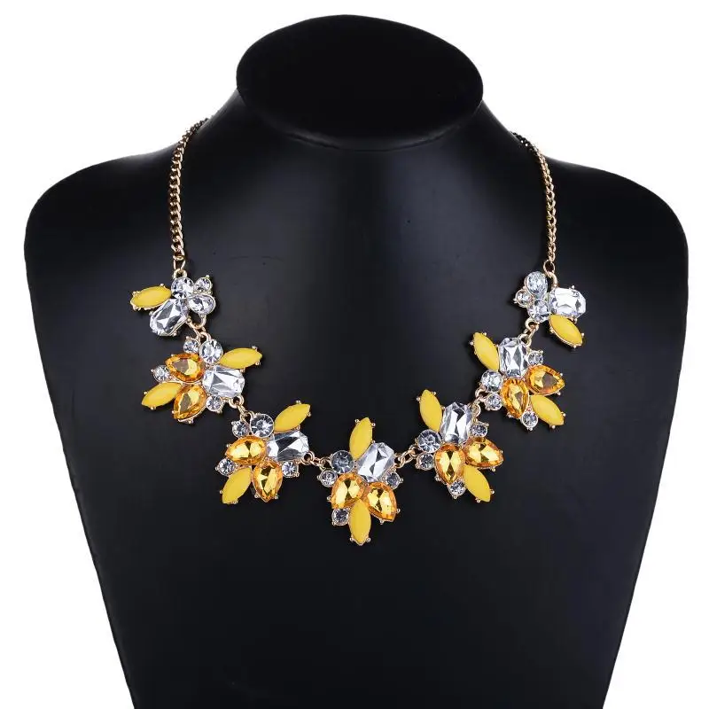 2015 New Fashion Vintage Necklace Colar Jewelry For women Statement Luxury Collares Choker Necklaces With Crystal Gem | Украшения и