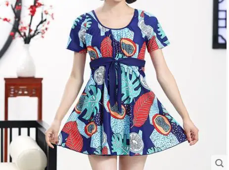 

Swimwear Women's Style Swimwear for Middle-aged and Old People with Integral Conservative Skinny Swimwear Hot Spring Large Size