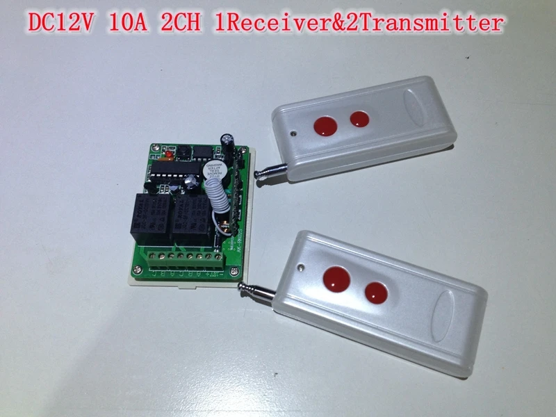 1000M 315MHz 433MHz Горячая продажа DC12V 10A 2 Ch беспроводной пульт дистанционного