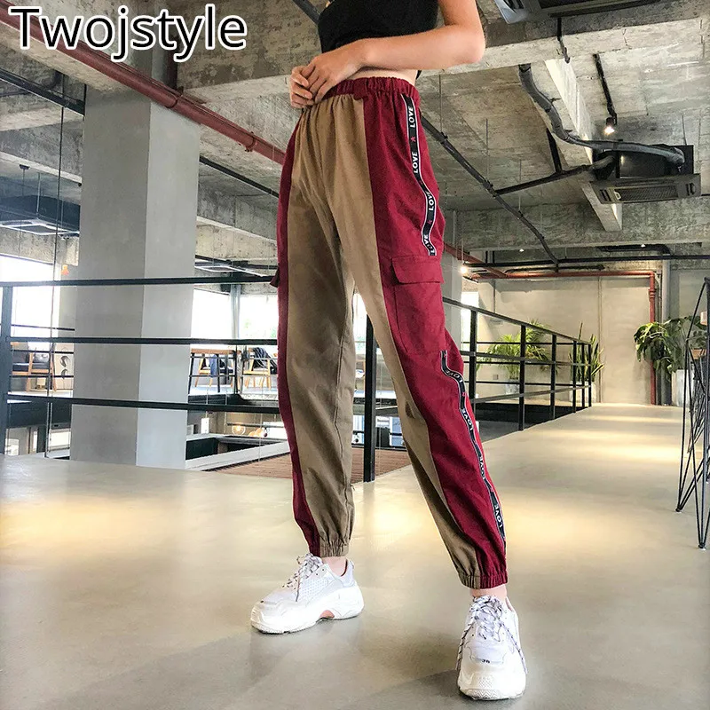 Twojstyle 2018 осень зима Новый Для женщин хлопок штаны для отдыха Мода Большой Размеры