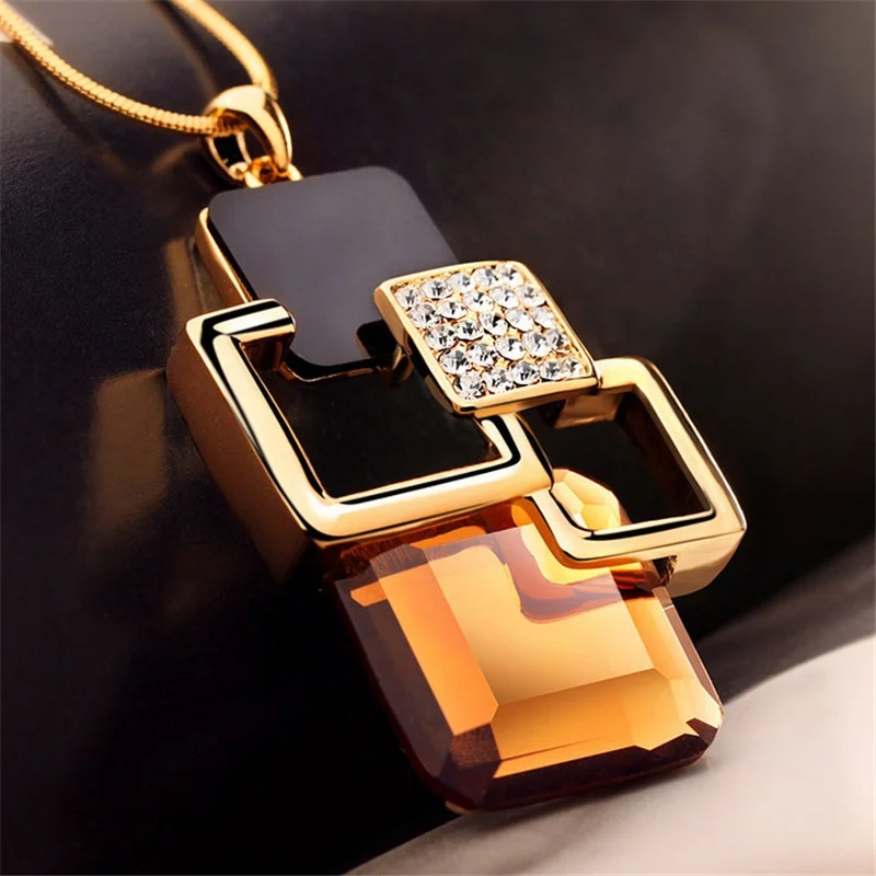 Женская мода металлический циркон ретро ожерелье| |