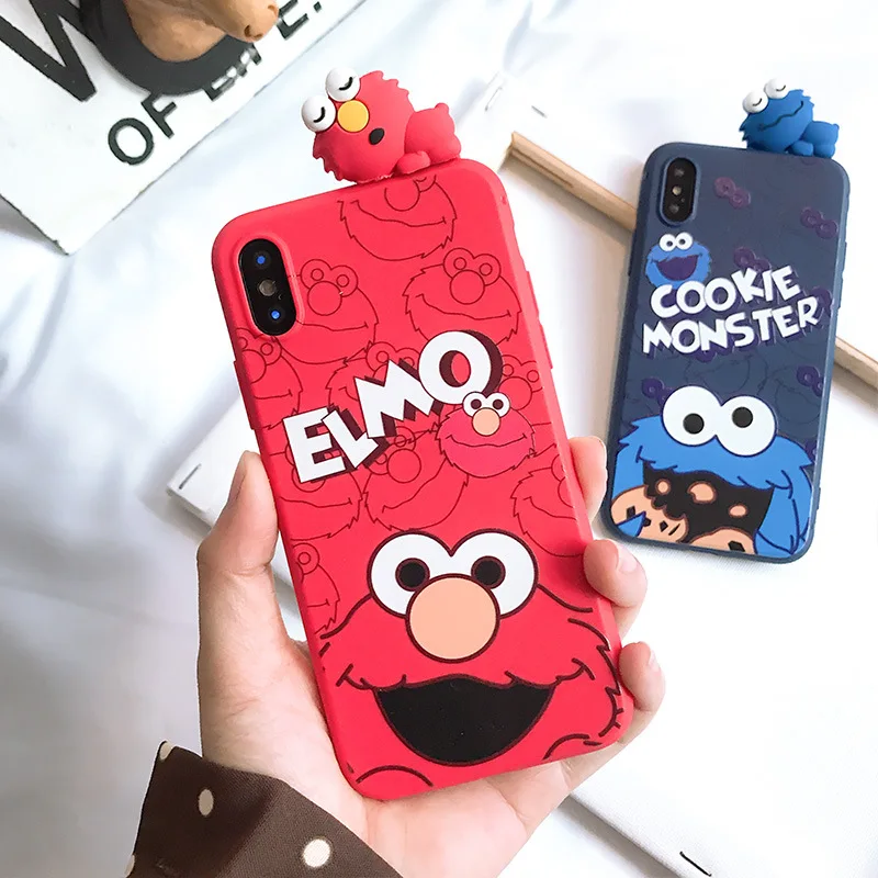 Силиконовый чехол для iphone 8 7 6 6S Plus X XS XR ELMO|Бамперы| |