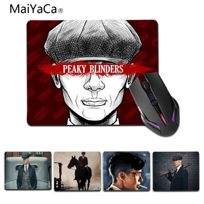 MaiYaCa Tommy Shelby Peaky Blinders резиновая мышь прочный Настольный коврик для мыши Размер 25x29