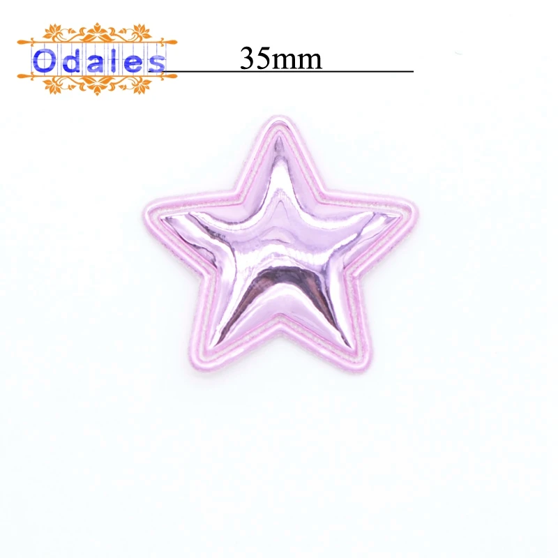 100 шт./лот из блестящей искусственной кожи с аппликацией звезды Форма мягкий