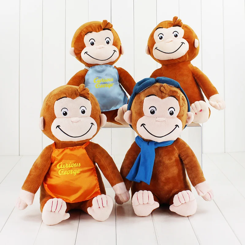 

4 Styles 12"30cm Curious George Plush Doll Boots Monkey Plush Stuffed Animal Toys