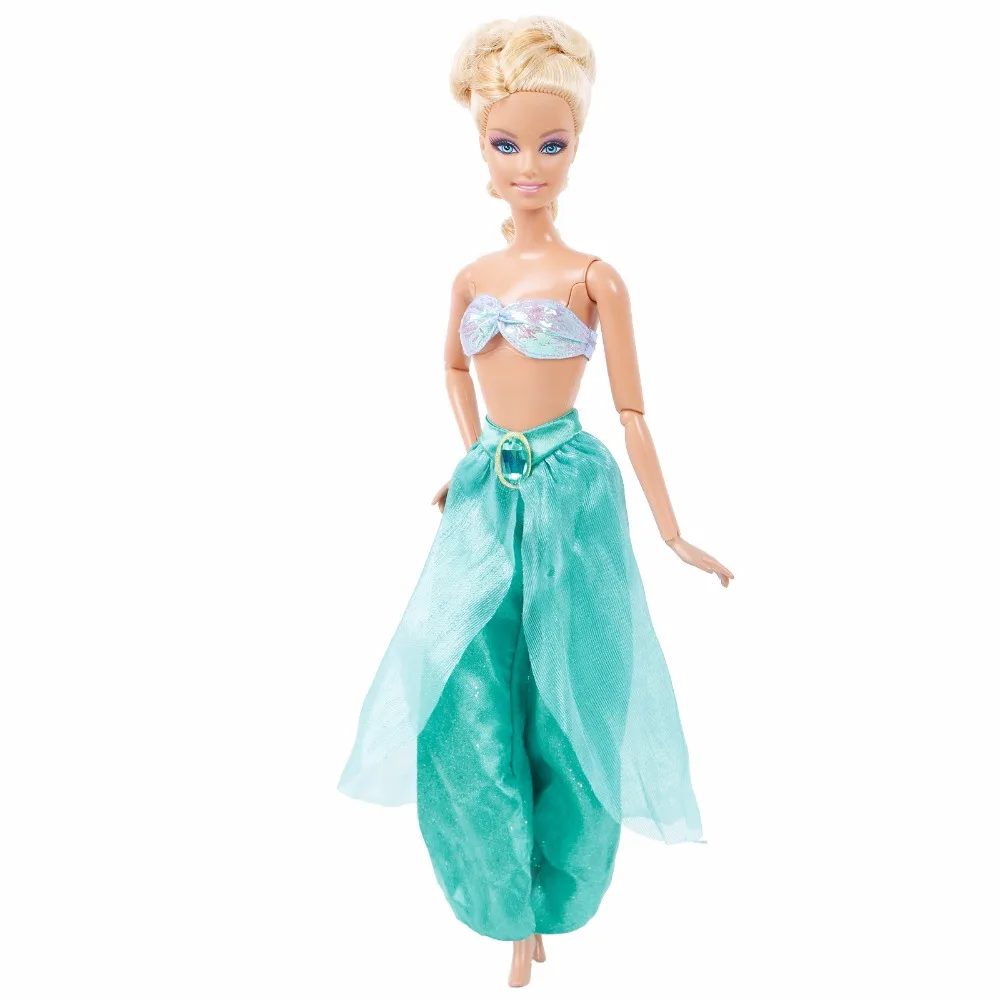 Fairy Tale Princess Outfit Copy Aladdin Exotic Costume Bra Tops Trousers Clothes for Barbie Doll Accessories Baby DIY Toy | Игрушки и