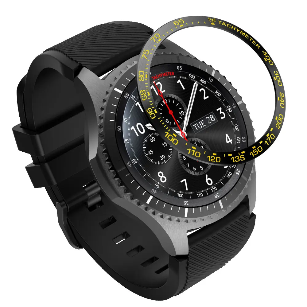 Браслет для Samsung Gear S3 Frontier модный круглый чехол с кольцом-ободком Galaxy Watch 42 мм 46