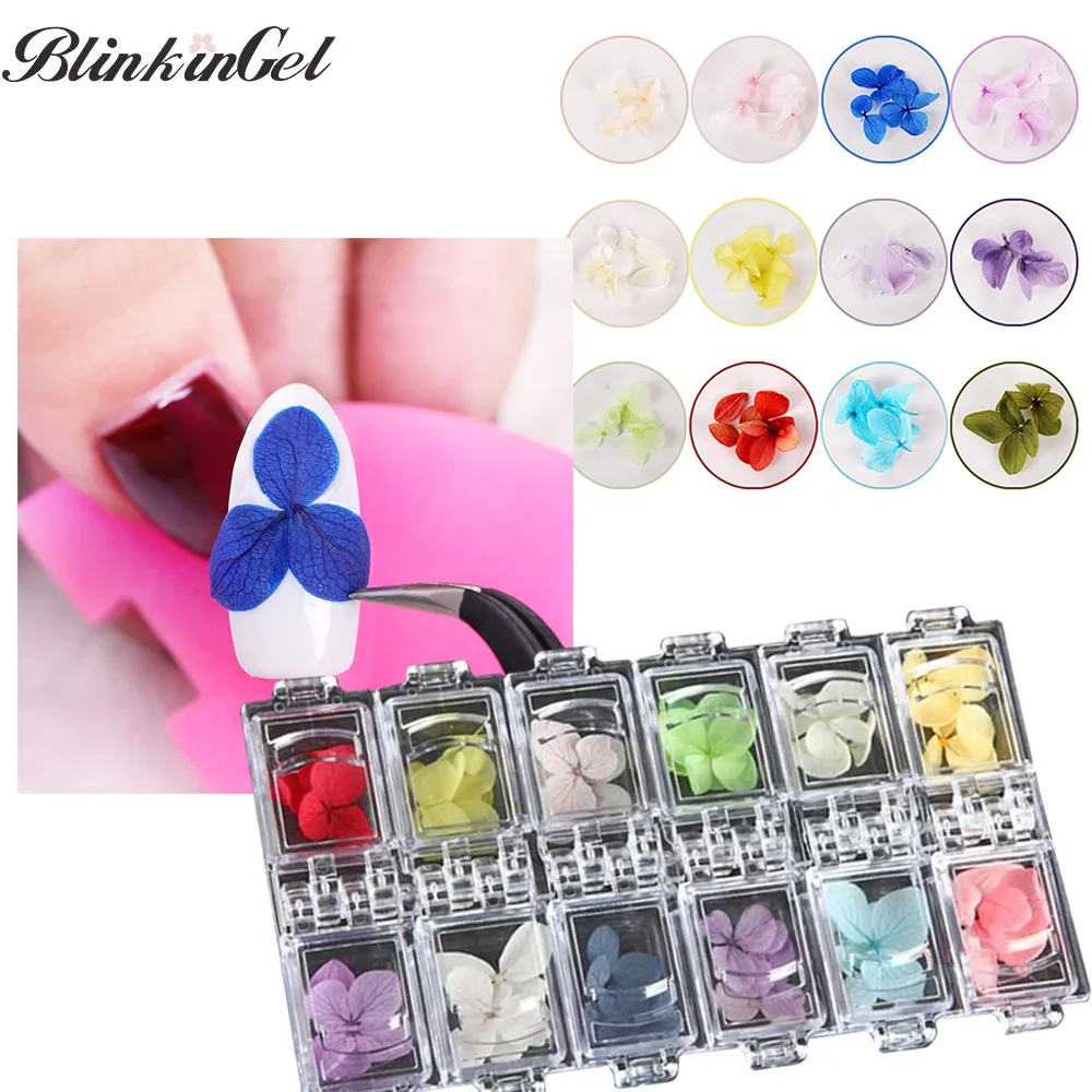 Blinkingel 36 шт. сухой цветок для 3D Дизайн ногтей Аксессуары Японии NailArt реального
