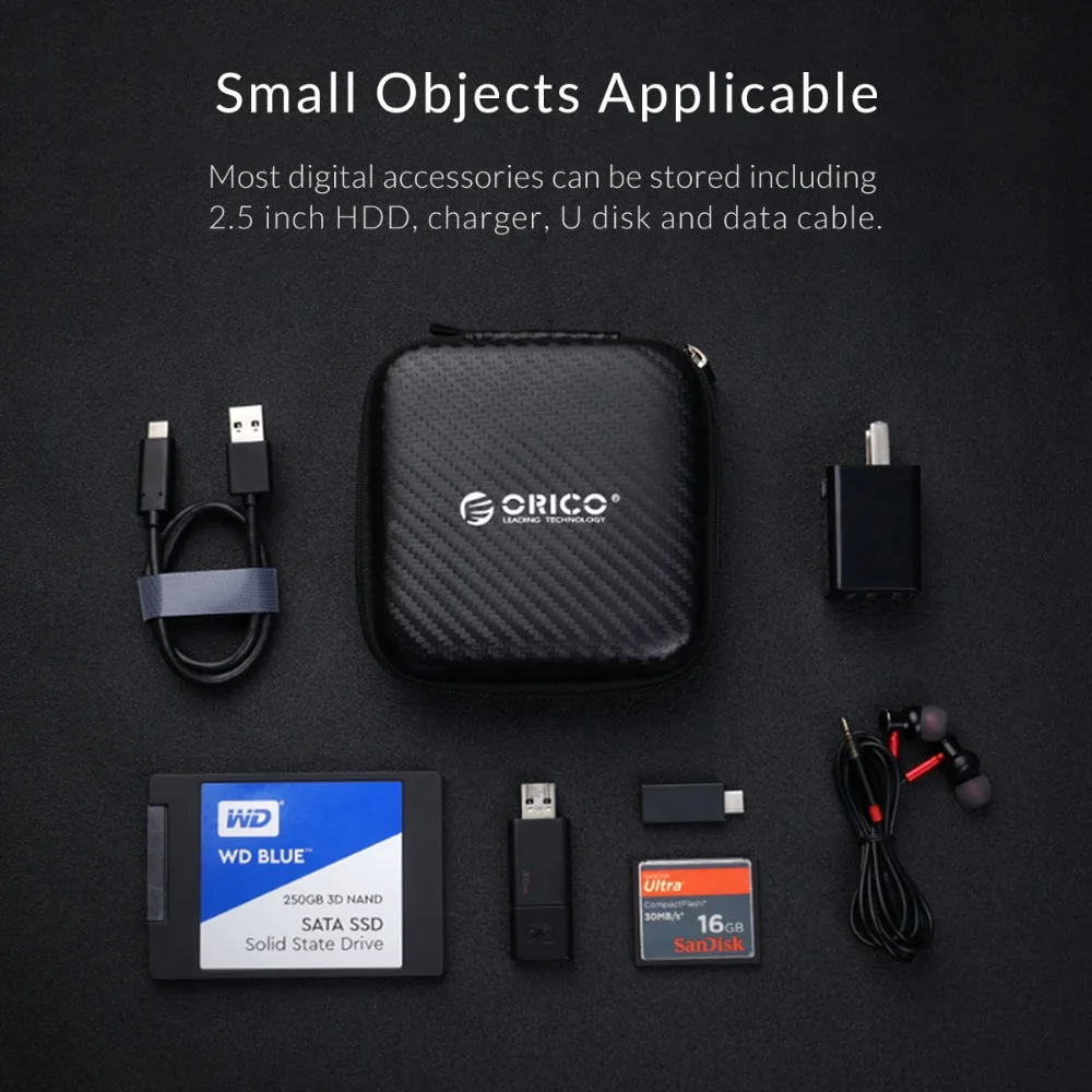 

ORICO Earphone Case Headphone Bag for USB Cable Charger Earphone Accessorries Storage