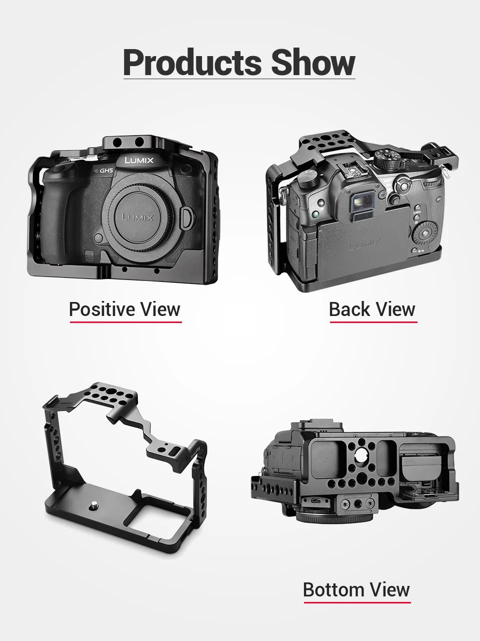 SmallRig для Panasonic Lumix GH5/GH5S камера клетка с 1/4 '3/8' резьбовые отверстия+ Холодный башмак пластина крепление NATO Rail Kit-2049