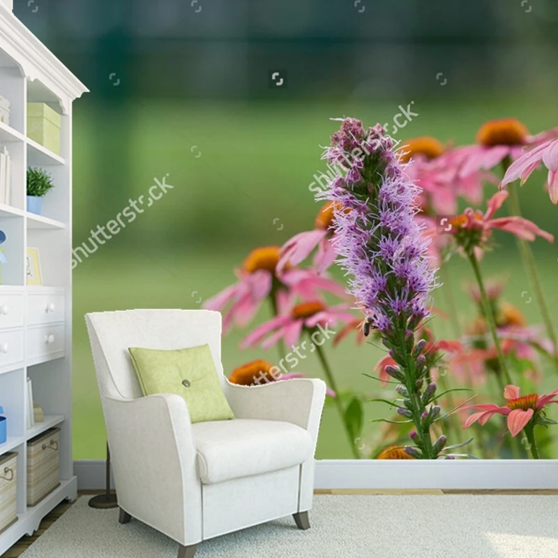 

Custom modern wallpaper,purple flowers,3D natural scenery for living room bedroom restaurant background wall wallpaper