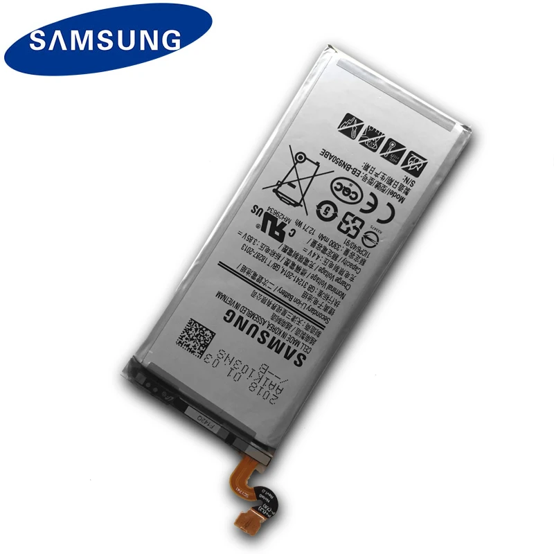 Оригинальная запасная батарея Samsung аккумулятор для GALAXY Note 8 N950 N950F N950U N950N 3300 мАч