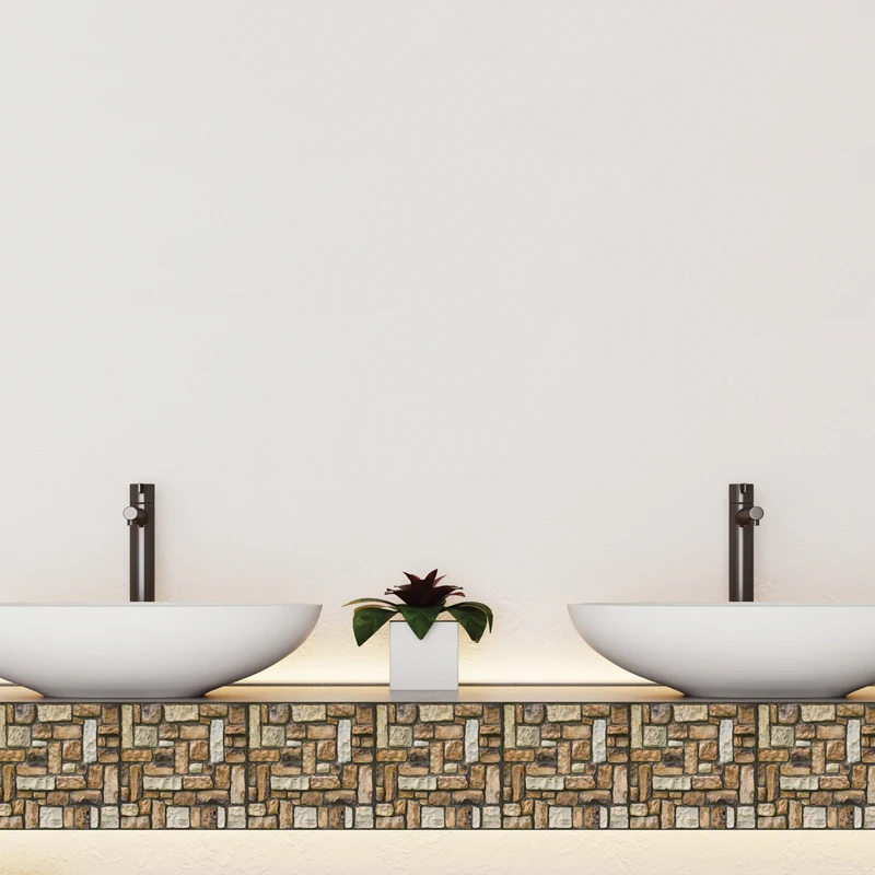 [Fundecor] 3d каменные настенные наклейки домашний декор самоклеющиеся для гостиной