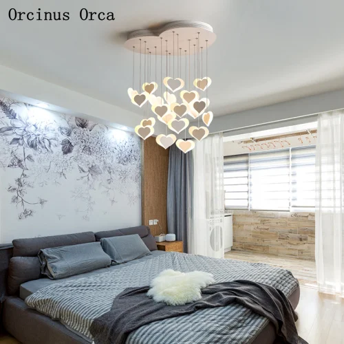 Скандинавские Современные Простые потолочные лампы для девочек спальни детской