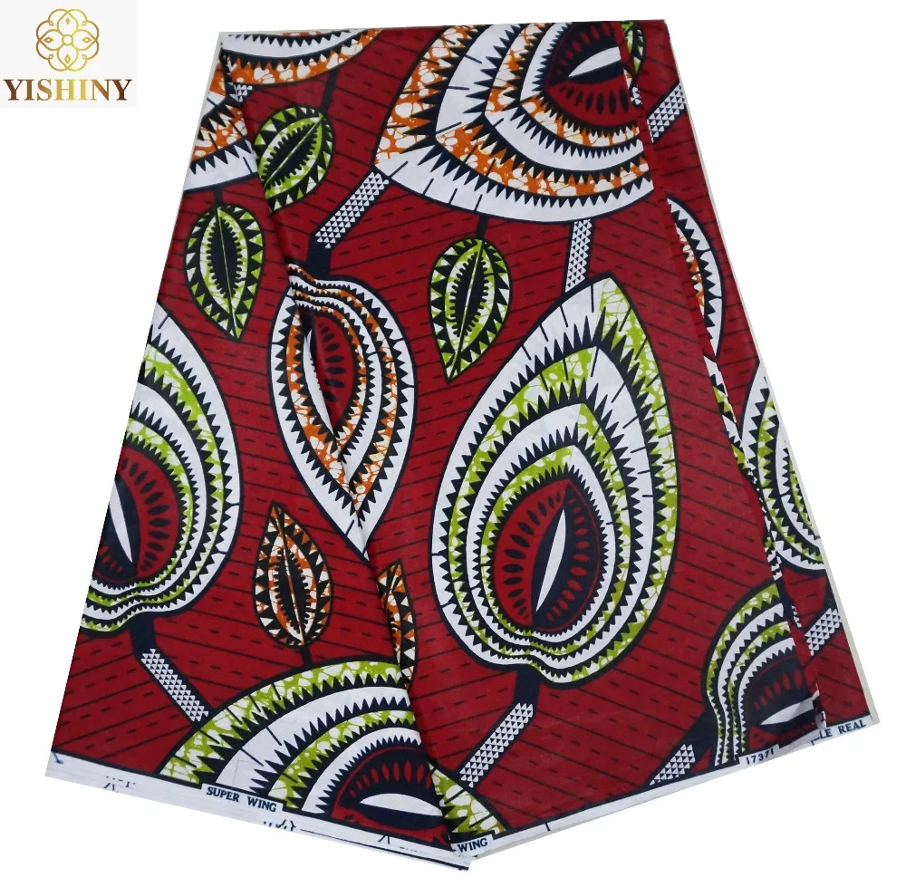 Восковая ткань воск tissu africain Анкара Ткань 6 ярдов Высококачественная вощеная с