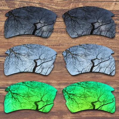 Black.Silver.Green ToughAsNails поляризованные Сменные линзы для солнцезащитных очков Оукли Flak 2,0 XL(только линзы)-несколько вариантов - Цвет линз: Black.Silver.Green