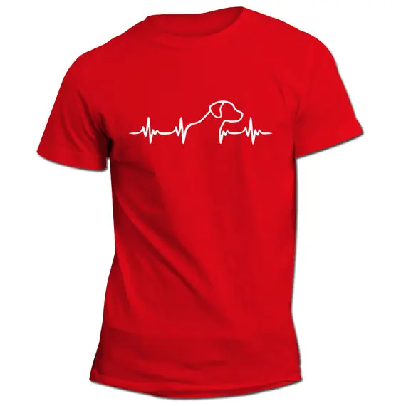 Фото Rhodesian Ridgeback heartbeat | Рубашка унисекс Идея подарка для любителей собак Посылка не