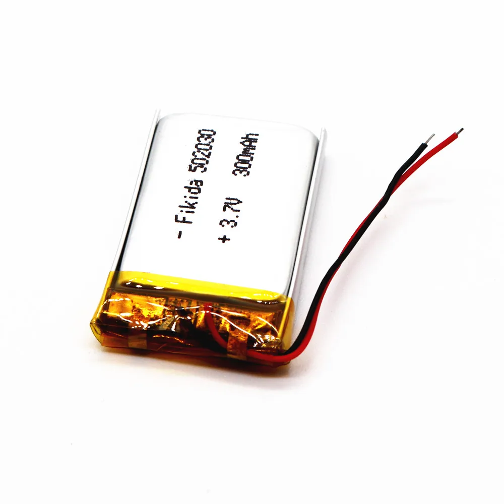 Fikida new 502030 polymer lithium-ion battery 3.7v 300mAh MP3 MP4 MP5 toy rechargeable can be wholesale | Электроника