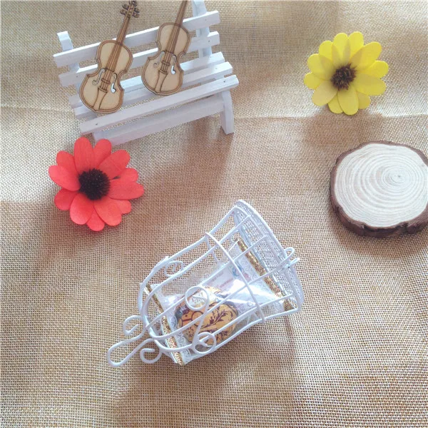 Мечта свадьбы 30 шт./лот металлическая белая птичья клетка коробка конфет