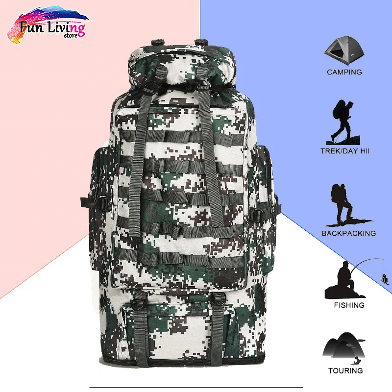 

100L Sports Climbing Bags Molle Army Bag Camping Backpack Tactical Large Backpacks Hiking Travel Outdoor Bags Rucksack Rcbag032