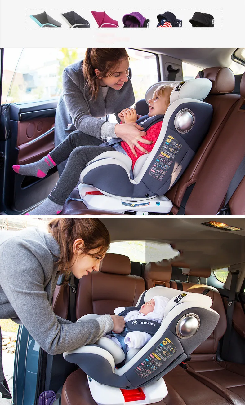 ECE R44/04 стандартное детское автокресло ISOFIX с защелкой на 360 градусов вращающееся детское автомобильное безопасное сиденье От 0 до 12 лет/0-36KGl портативное автомобильное кресло