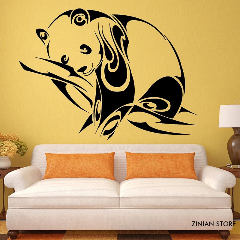 

Panda Wall Stickers Animal Kids Room Nursery Tribal Vinyl Wall Decal Removable Art Mural For Kids Baby Bedroom Home Decor H062