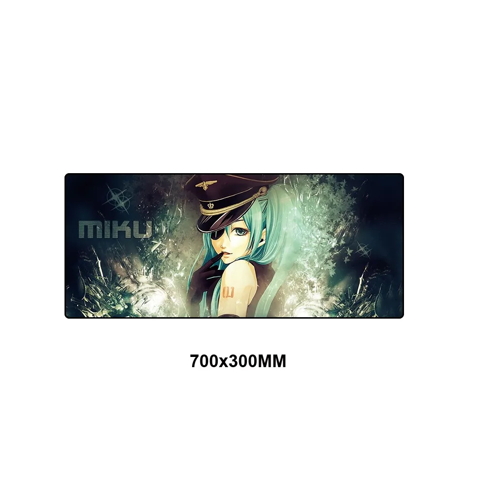 70x30cm XL Lockedge Large Gaming Mouse Pad Computer Gamer Anime Rubber Pad Keyboard Mouse Mats Desk Mousepad for PC Hatsune Miku - Цвет: CYWL-014