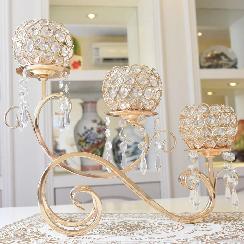 Креативные подвесные Кристаллы из сплава в виде веток подсвечники канделябры