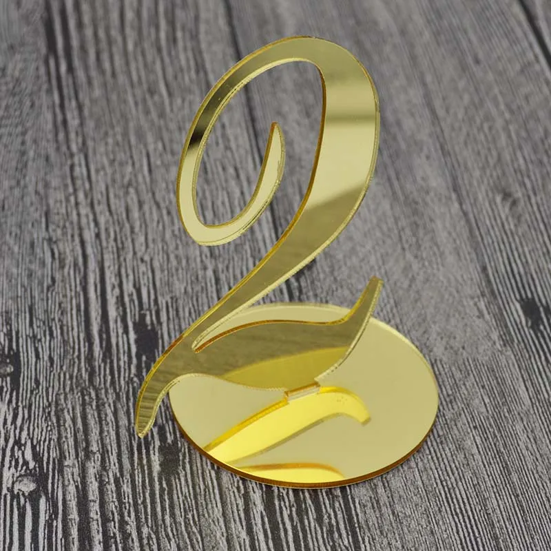 Набор 1-10 номера свадебных столов Золотой номер стола декор свадебного для