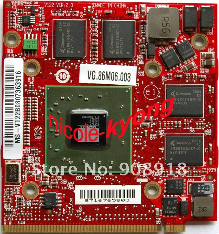 Видеокарта 512M DDR2 HD3650 HD 3650 VGA для MSI L735 L745 M677 GT725 GX600 GX720 MS 1722 Alienware m15x m5500 m5550 m5700
