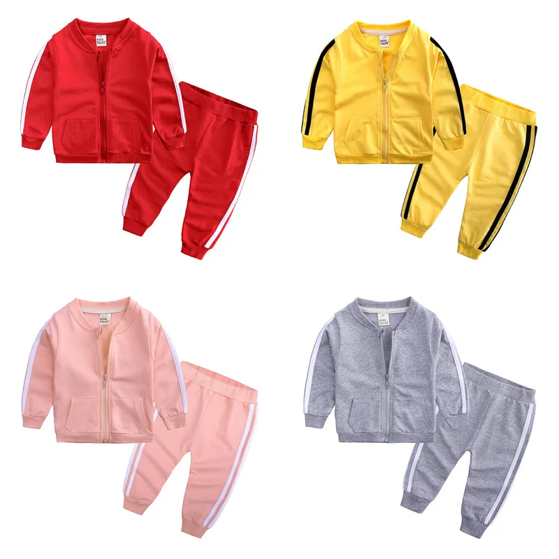 2019 Autumn fashion baby clothes suit soft cotton sports boys and girls clothing sets 2 pcs coat + pants for 0 to 24 months | Детская
