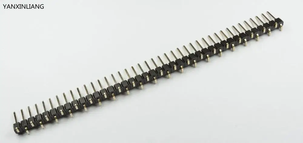 10 шт. позолоченный шаг 2 54 мм 1x40 контактов 40 двухрядный SMT SMD штыревой разъем для