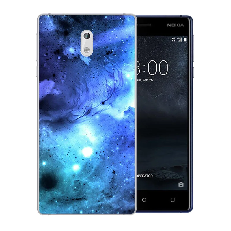 5 0 дюйма для Nokia 3 чехла силиконовый звездное небо прозрачный узор мягкий ТПУ