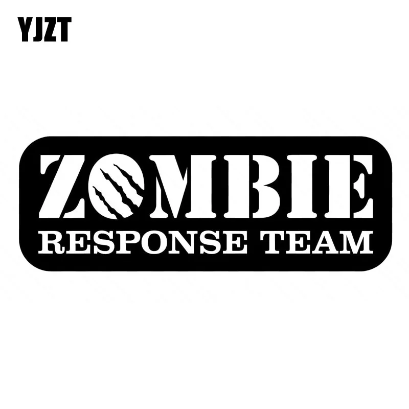 

YJZT 19CMX6.9CM ZOMBIE Outbreak Response Team Fashion Decals Car Stickers Black/Silver Vinyl S8-1181