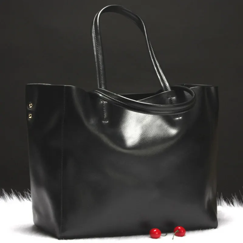 Сумка-тоут женская из натуральной воловьей кожи роскошный саквояж на плечо