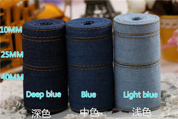 10Yds/Lot Hot-Selling Denim Lace Trim Ribbon 1CM-4CM Webbing Bow Jewelry Accessories Hair Hoop Handmade DIY Material SM397 | Дом и сад