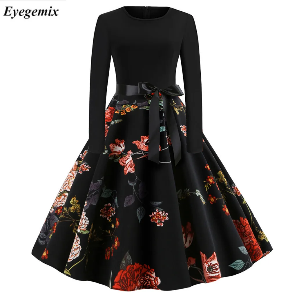 Женское вечернее платье в белый горошек элегантное винтажное свободное с