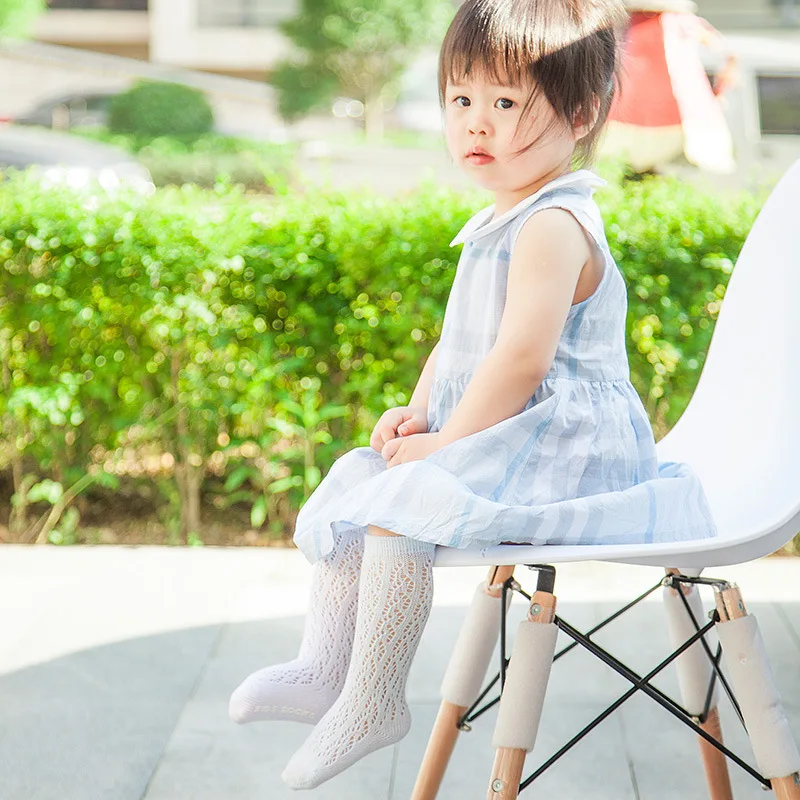 SLKMSWMDJ/летние сетчатые детские чулки свободные однотонные Нескользящие без