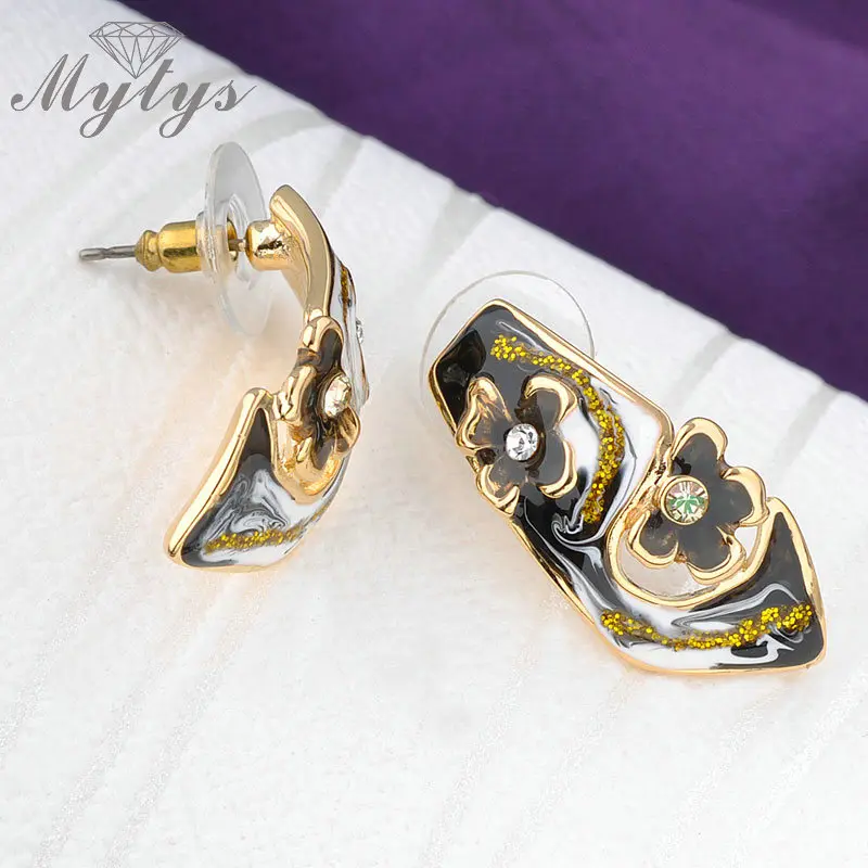 Винтажные эмалированные Серьги Mytys высокого качества в стиле ретро ожерелье