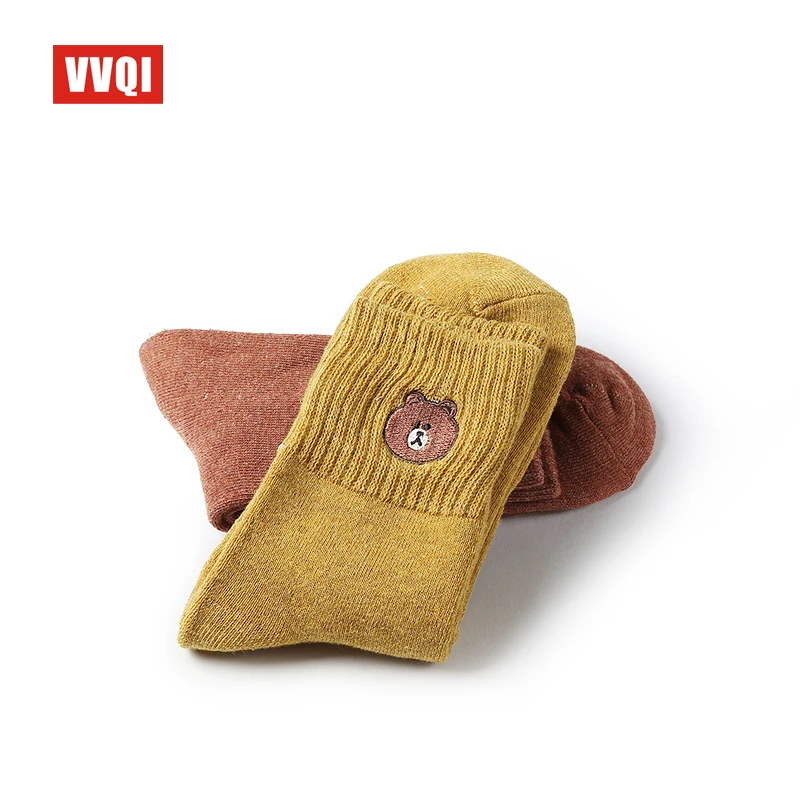 VVQI kawaii/корейские Забавные милые женские носки в стиле Харадзюку зимние толстые