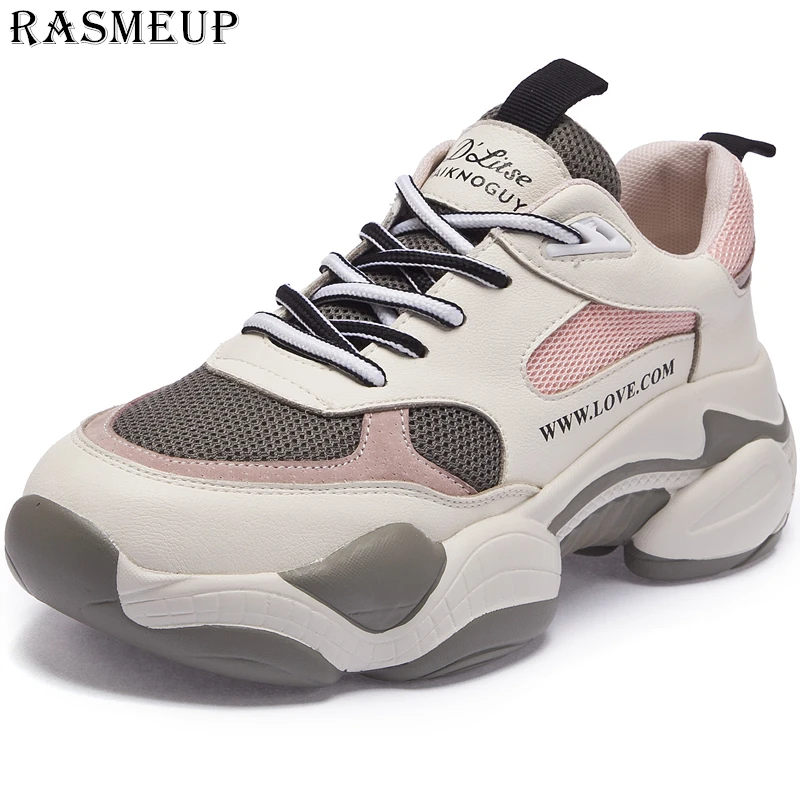 Женские сетчатые кроссовки RASMEUP летние дышащие брендовые на платформе обувь для