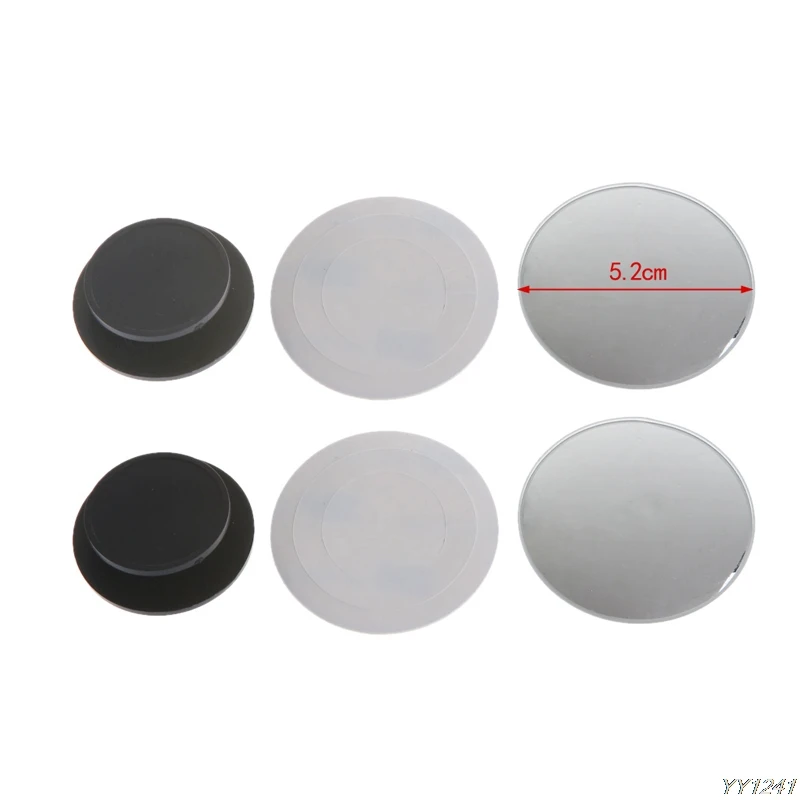 

1 Pair 360 Degree Frameless Wide Angle Round Convex Blind Spot Rearview Mirror