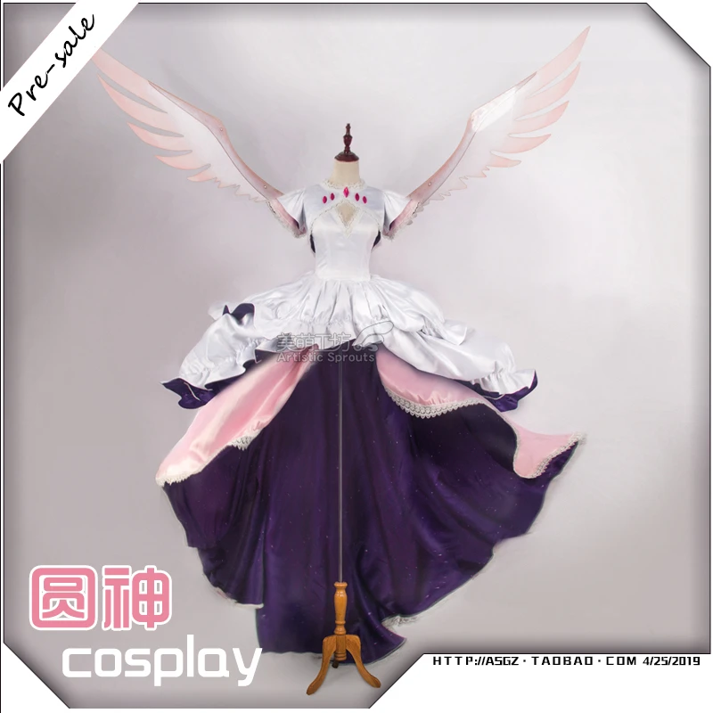 Аниме Puella Magi Madoka Magica Kaname платье с крыльями косплей костюм для женщин на Хэллоуин