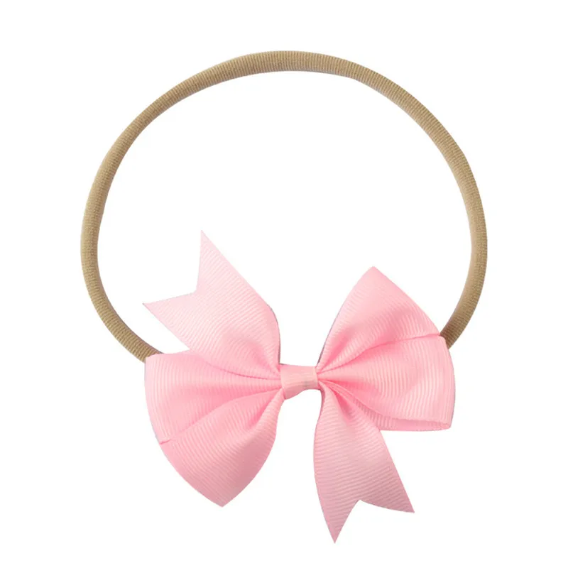 20Pcs/lot 3.35inch Kids Girls Bow Elastic Hair Band Bowknot Headbands Accessories Kid Bands Summer Style 556 | Детская одежда и