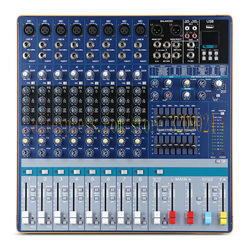Профессия 10 16 каналов цифровой микрофон линия аудио миксер консоль с USB DJ этап
