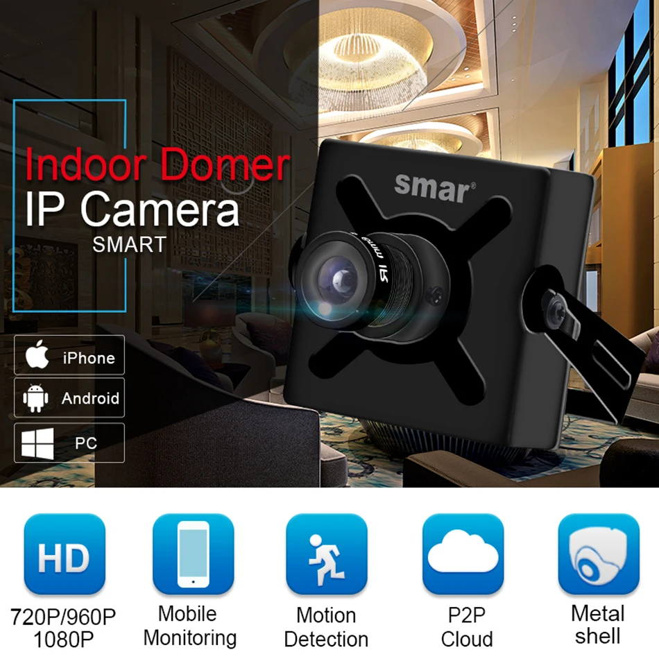 Smar 720P 960 1080P IP Камера Onvif CMOS Домашней Безопасности Камеры Скрытого видеонаблюдения P2P Обнаружение движения Поддержка XMEYE вид