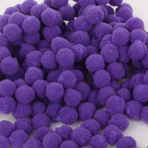 Dark Purple 300 шт./лот, 10 мм, разноцветные мягкие помпоны, пушистые плюшевые помпоны для свадьбы, домашнего украшения для детских игрушек, принадлежности для шитья своими руками - Цвет: Dark Purple