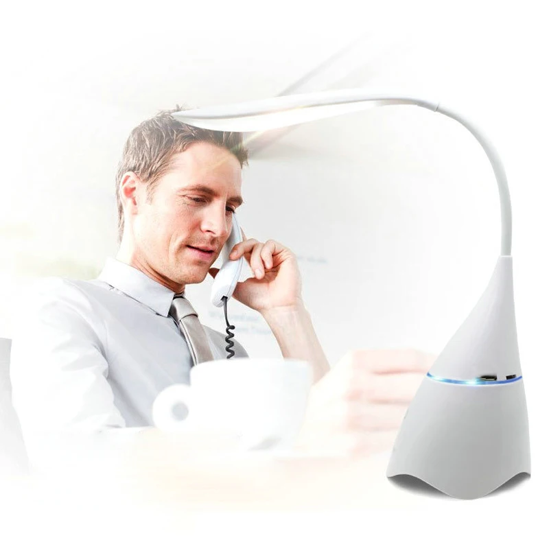 Портативная настольная лампа usb зарядка Bluetooth динамик Светодиодный настольный